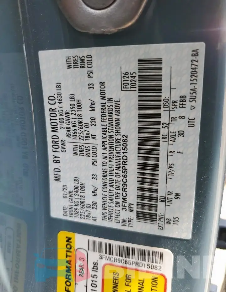 3FMCR9C65PRD15082 Photo# 14