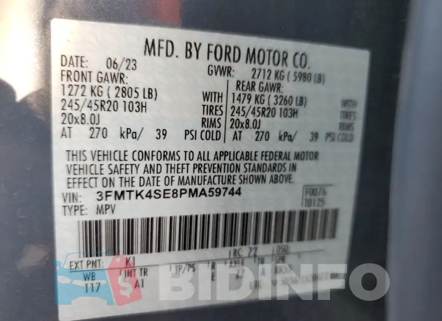 3FMTK4SE8PMA59744 Photo# 14