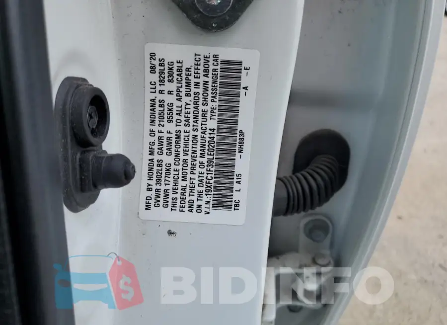 19XFC1F39LE020414 Photo# 12