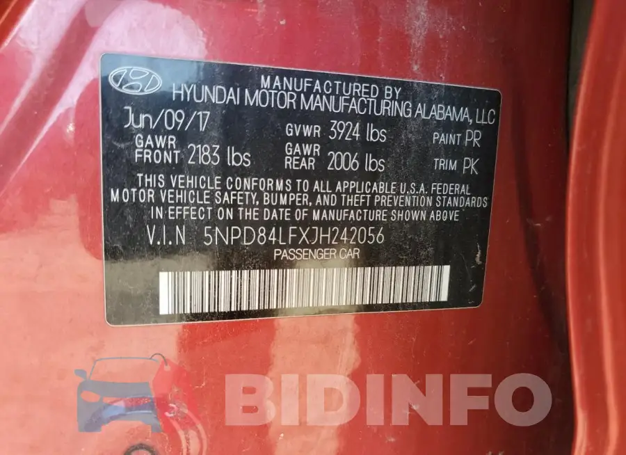 5NPD84LFXJH242056 Photo# 12