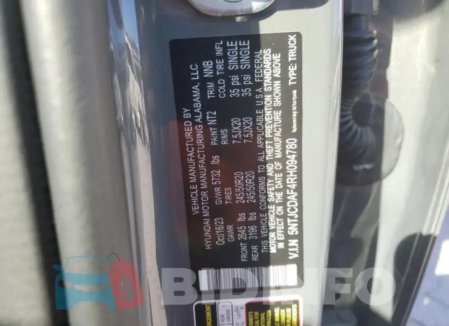 5NTJCDAF4RH094780 Photo# 12