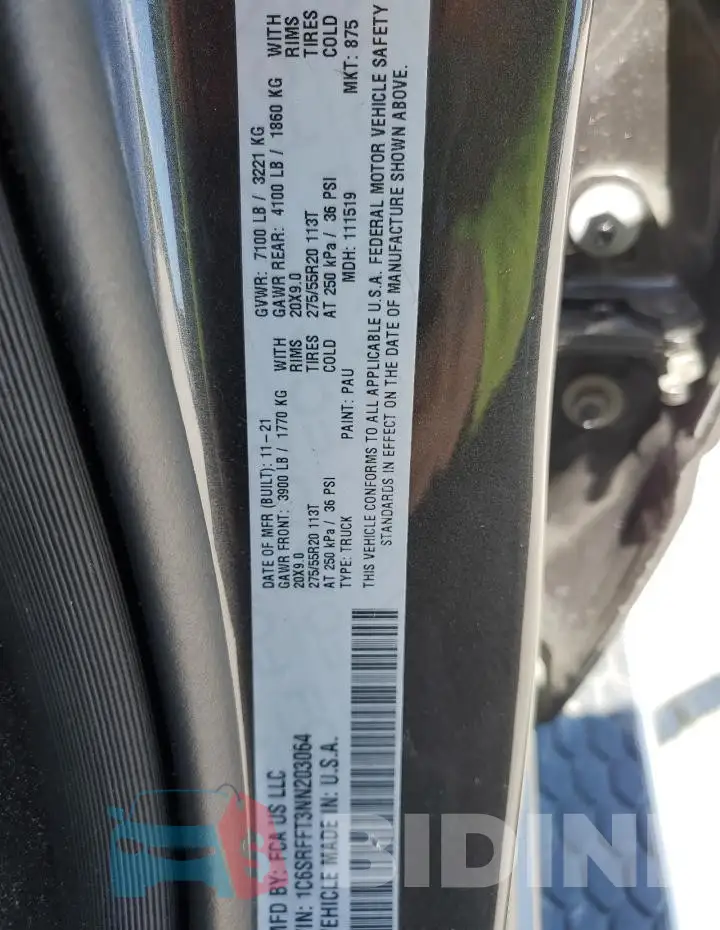 1C6SRFFT3NN203064 Photo# 12
