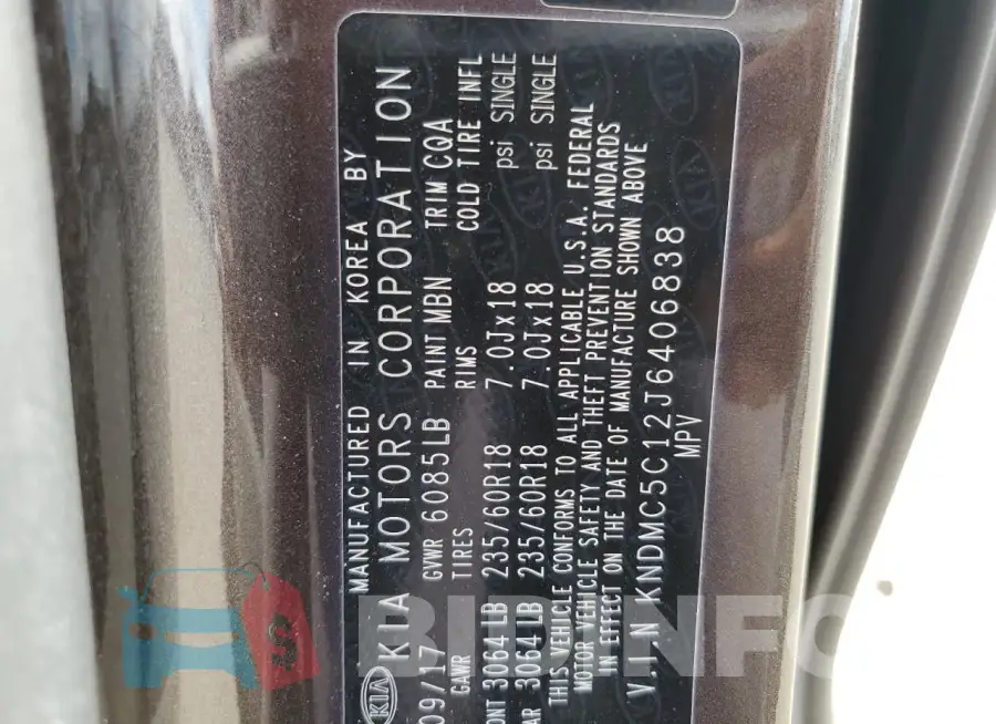 KNDMC5C12J6406838 Photo# 13