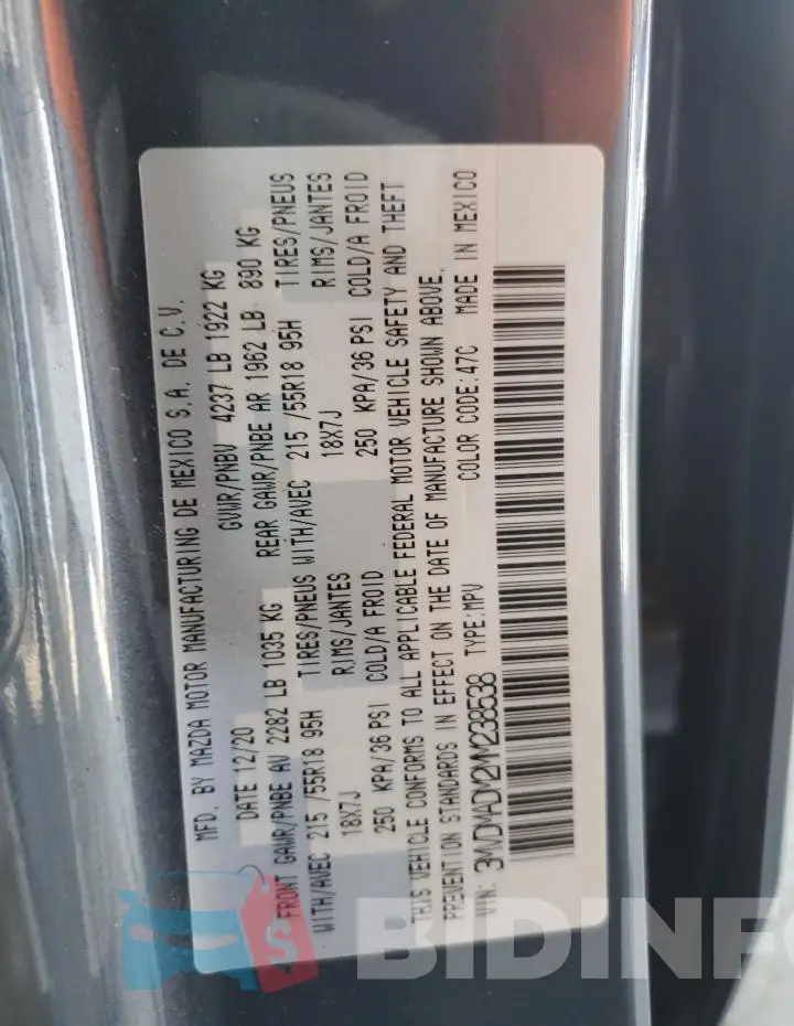 3MVDMADM2MM238538 Photo# 12