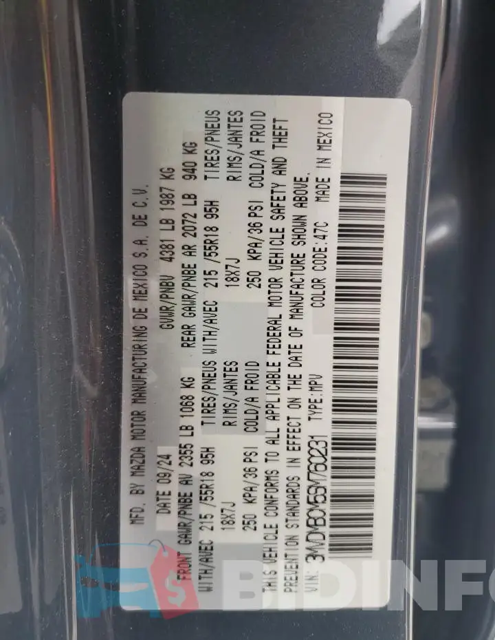 3MVDMBCM5SM760231 Photo# 14