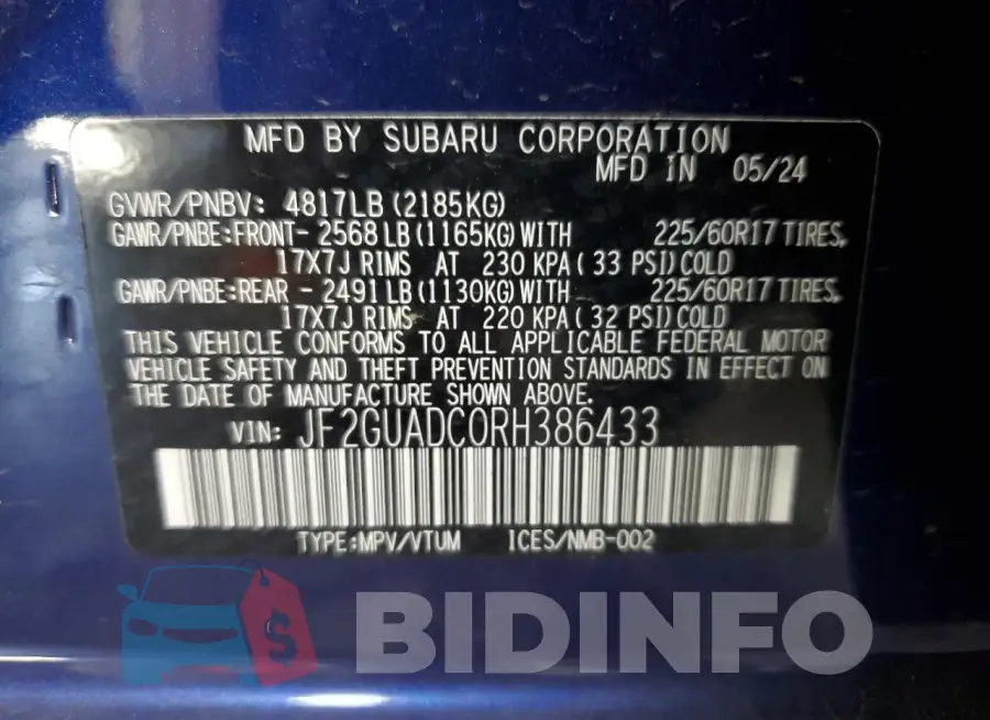 JF2GUADC0RH386433 Photo# 13