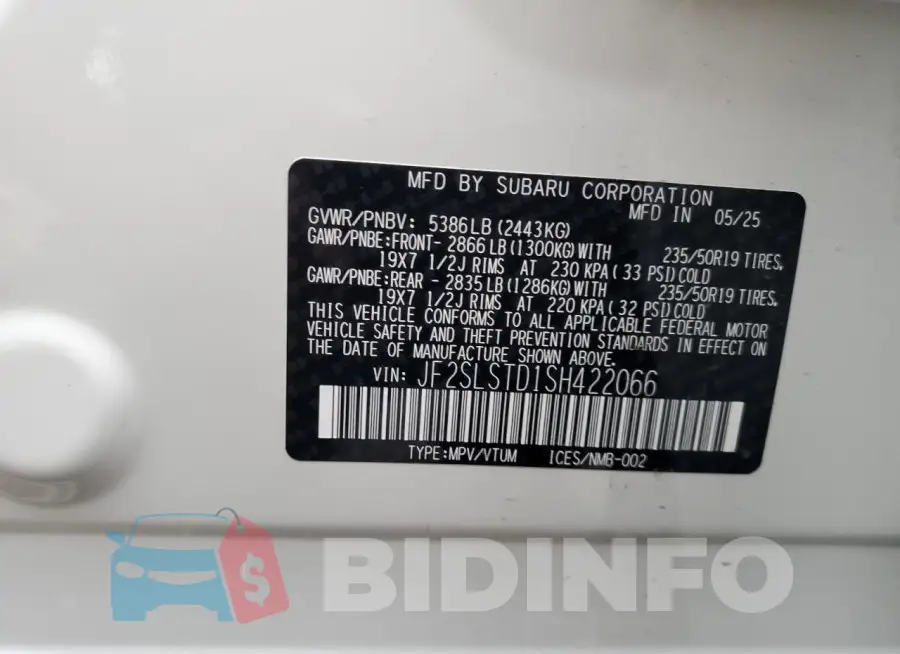 JF2SLSTD1SH422066 Photo# 13