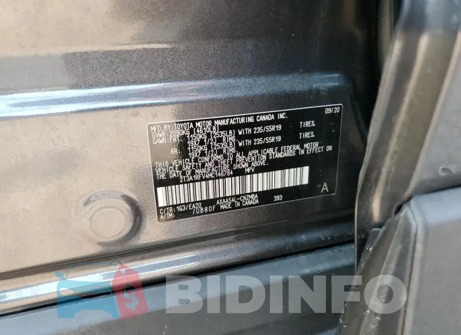 2T3A1RFV4MC146784 Photo# 13