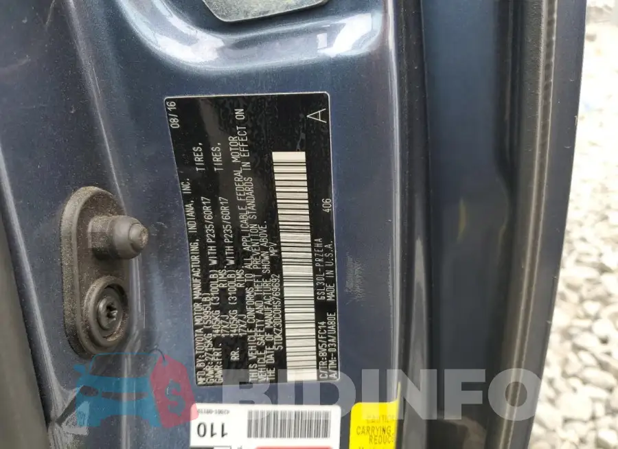 5TDKZ3DC0HS769692 Photo# 13