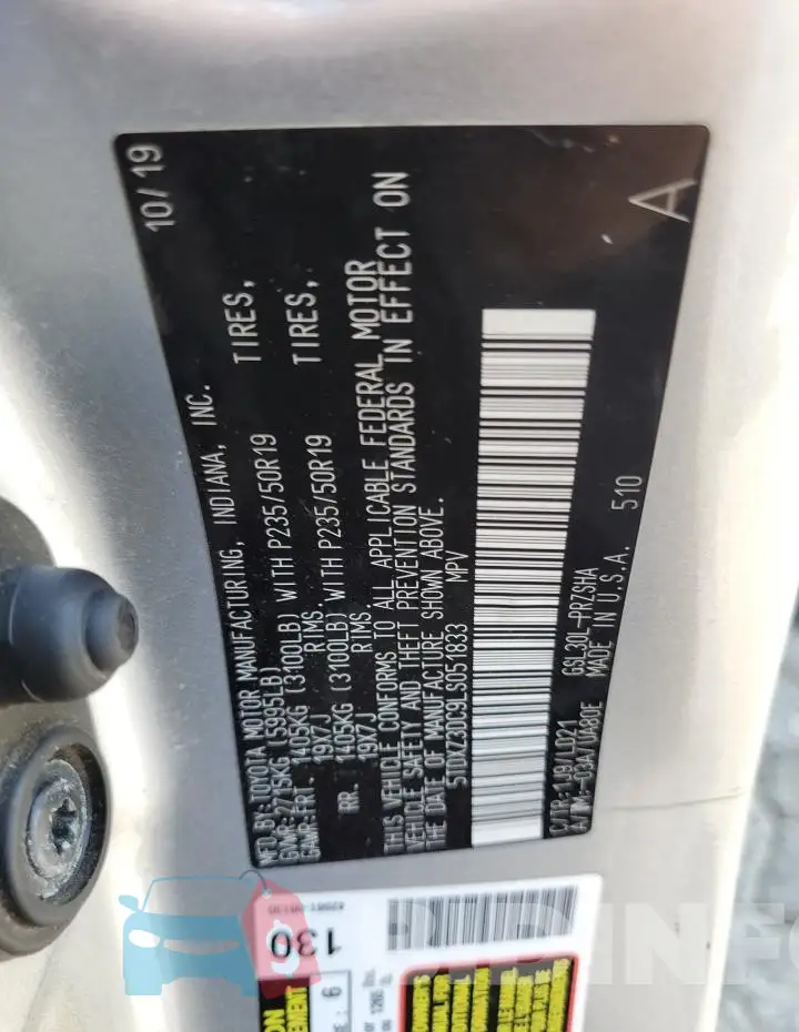 5TDXZ3DC9LS051833 Photo# 13