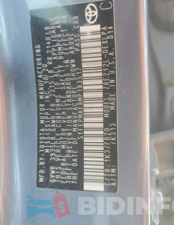 5YFEPMAE8MP183517 Photo# 12