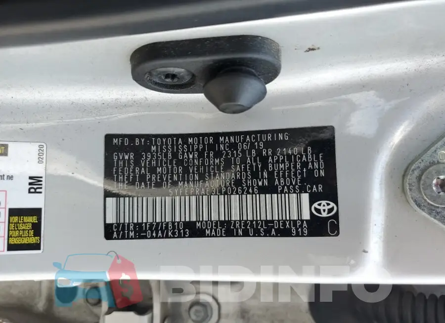 5YFEPRAE3LP026246 Photo# 12