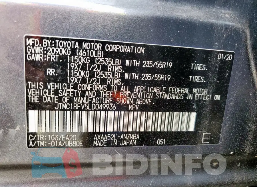 JTMC1RFV5LD049936 Photo# 12