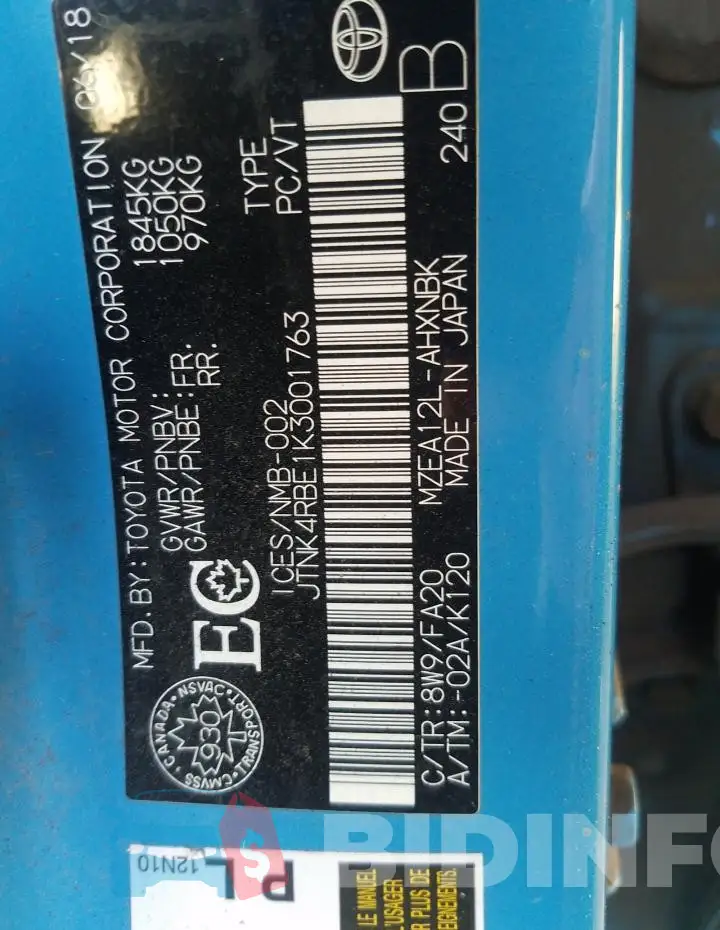 JTNK4RBE1K3001763 Photo# 12