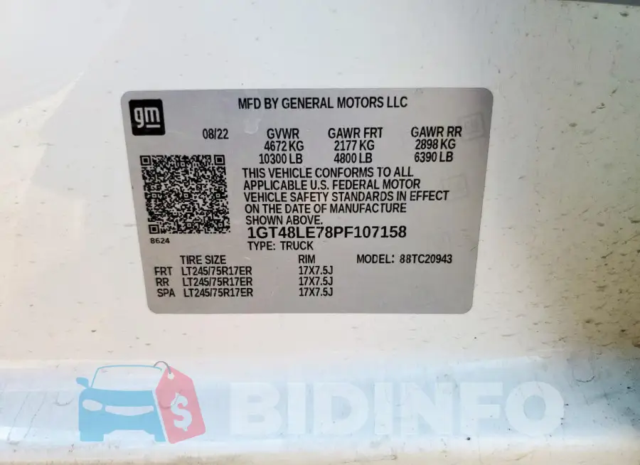 1GT48LE78PF107158 Photo# 13