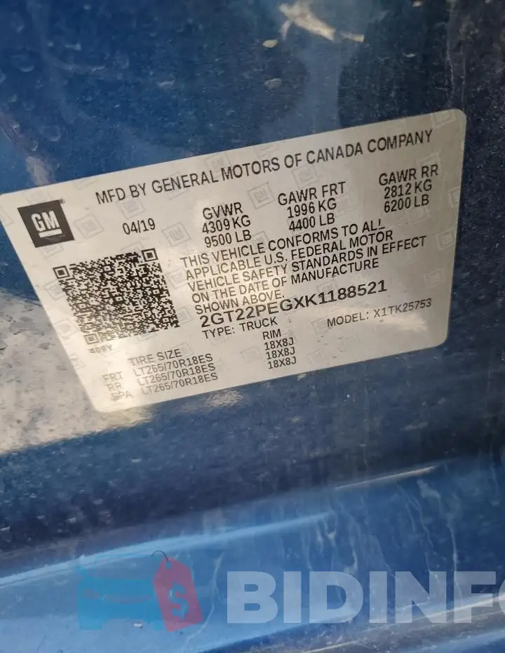 2GT22PEGXK1188521 Photo# 12