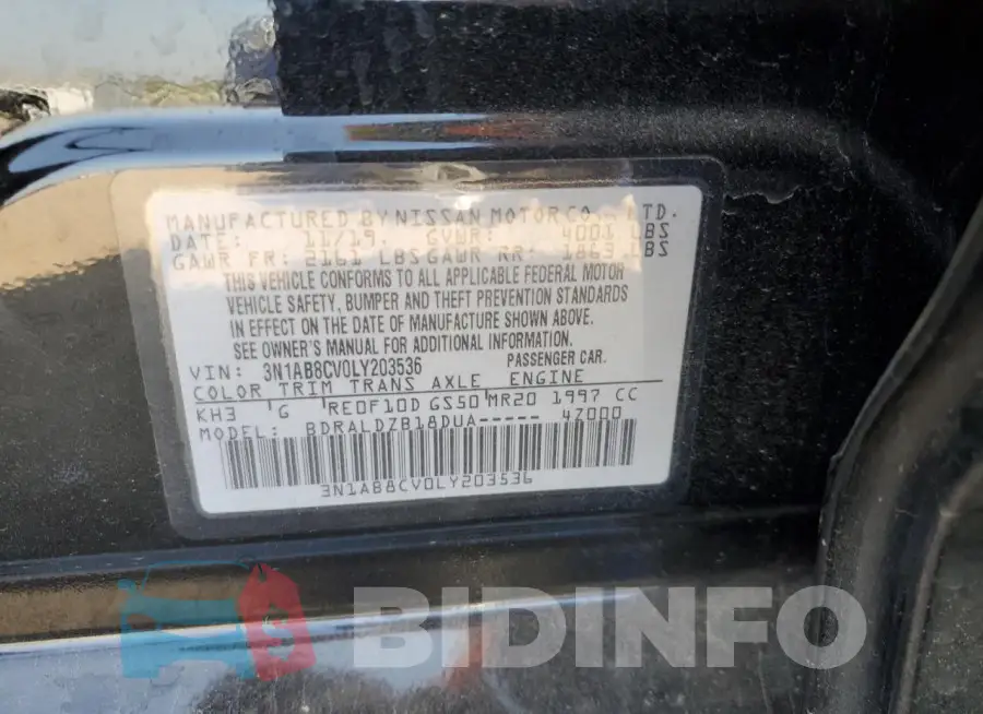 3N1AB8CV0LY203536 Photo# 12
