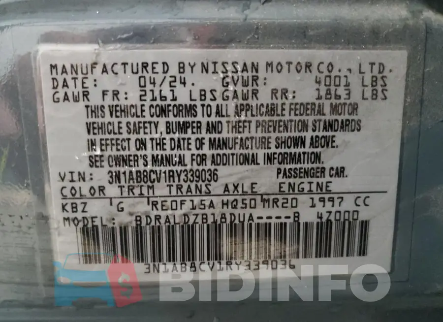 3N1AB8CV1RY339036 Photo# 13