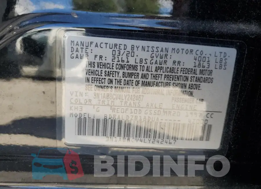 3N1AB8CV4LY242467 Photo# 12