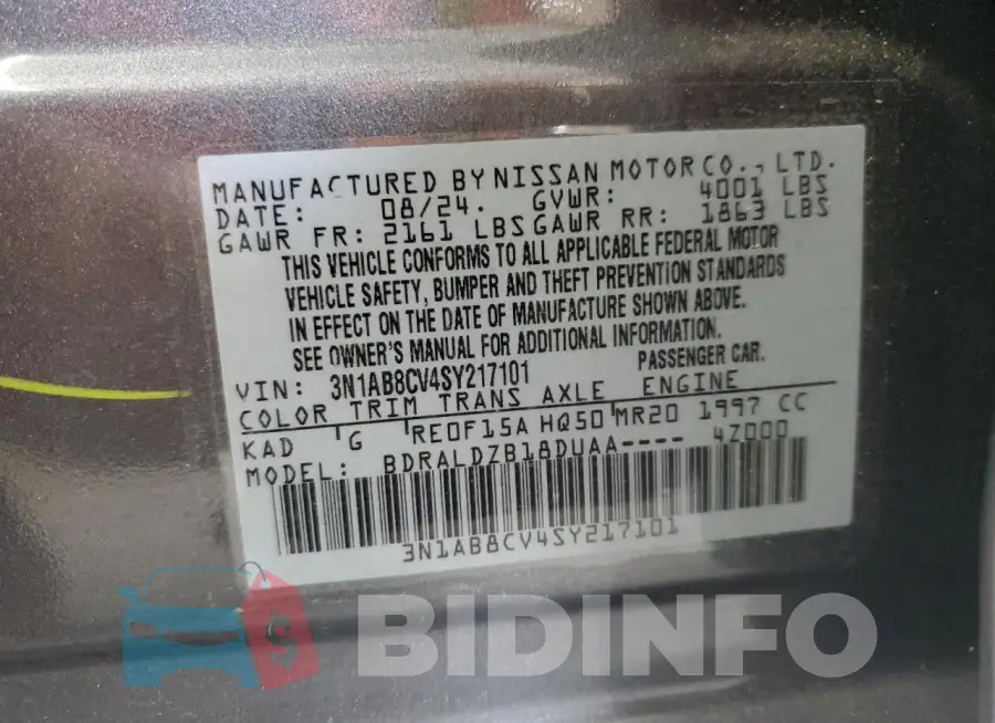 3N1AB8CV4SY217101 Photo# 13