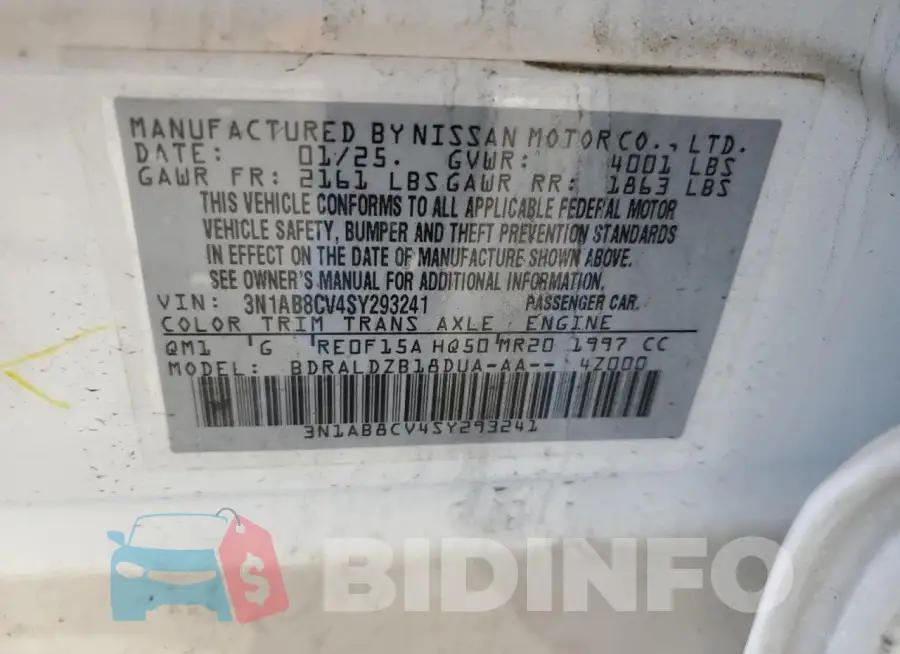 3N1AB8CV4SY293241 Photo# 12