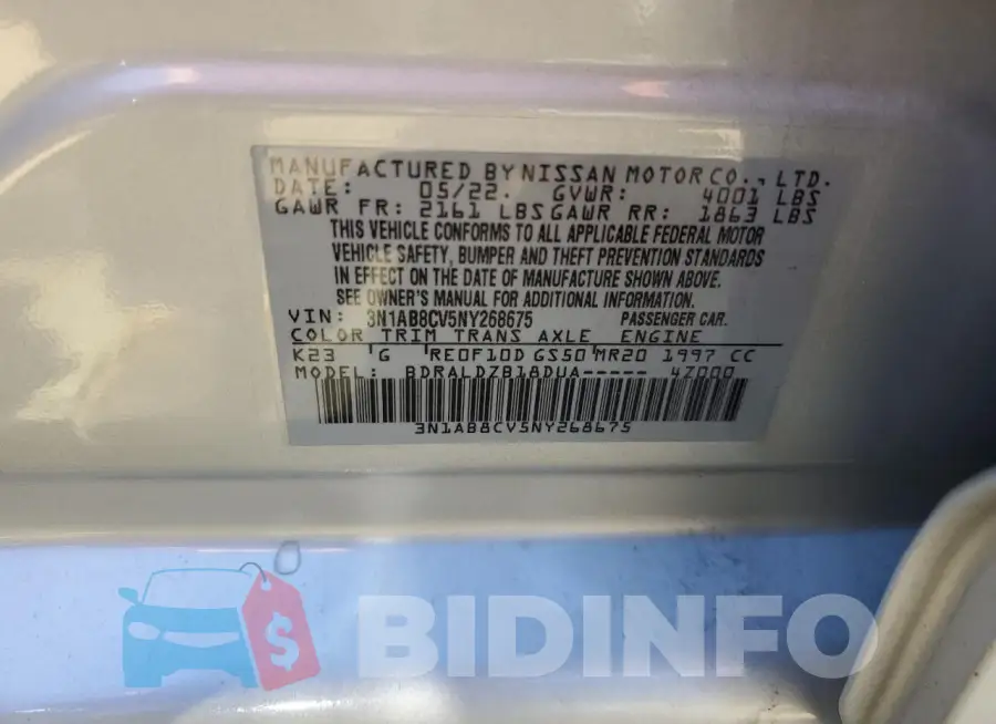3N1AB8CV5NY268675 Photo# 12
