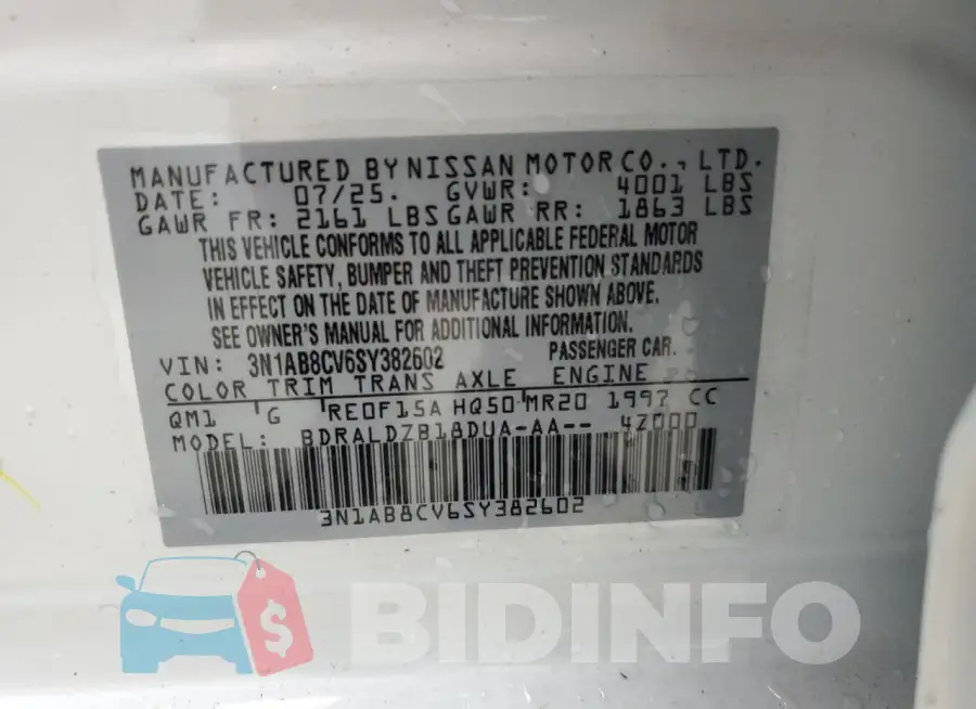 3N1AB8CV6SY382602 Photo# 12