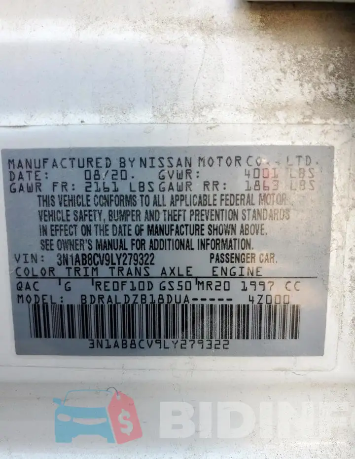 3N1AB8CV9LY279322 Photo# 13