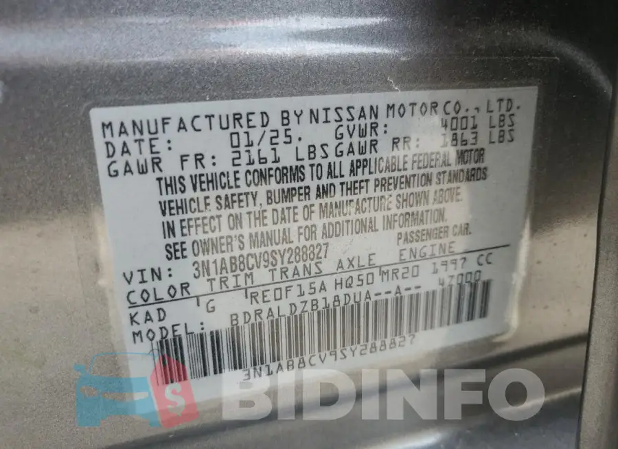 3N1AB8CV9SY288827 Photo# 12