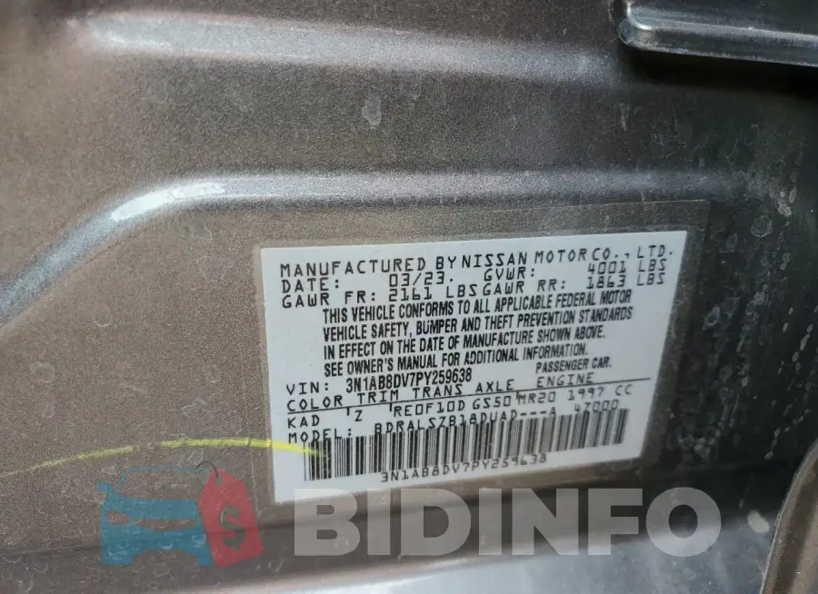 3N1AB8DV7PY259638 Photo# 12
