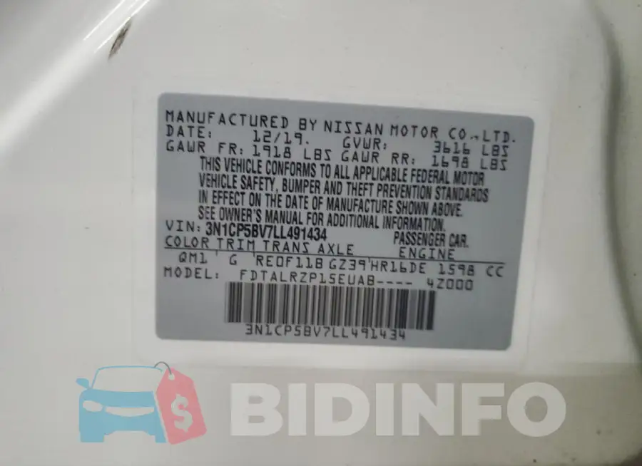 3N1CP5BV7LL491434 Photo# 13
