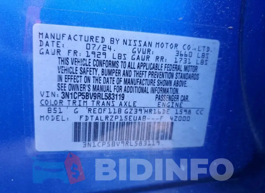 3N1CP5BV9RL583119 Photo# 12