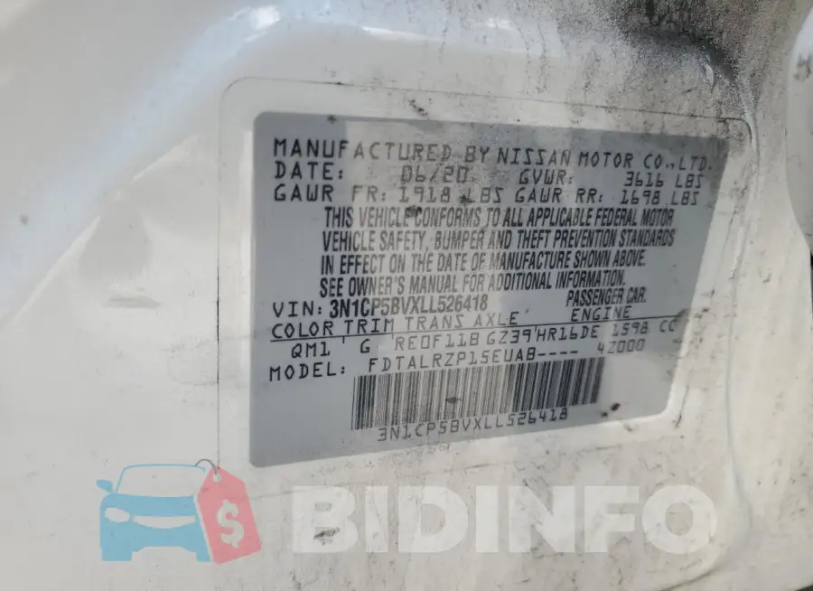 3N1CP5BVXLL526418 Photo# 13