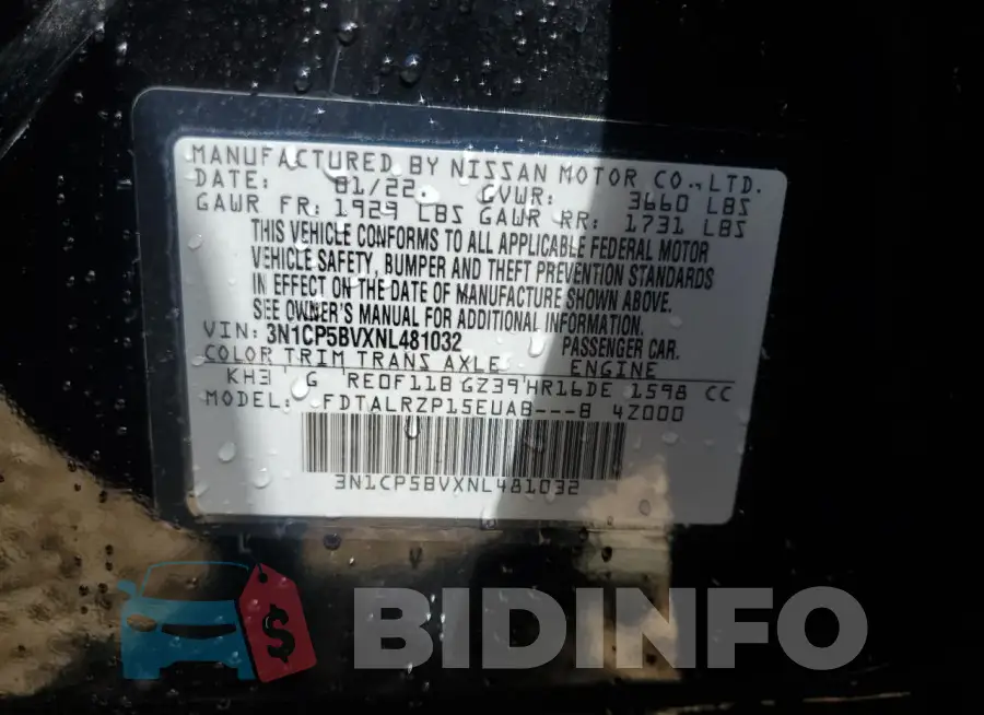 3N1CP5BVXNL481032 Photo# 14