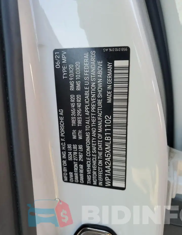 WP1AA2A5XMLB11102 Photo# 13