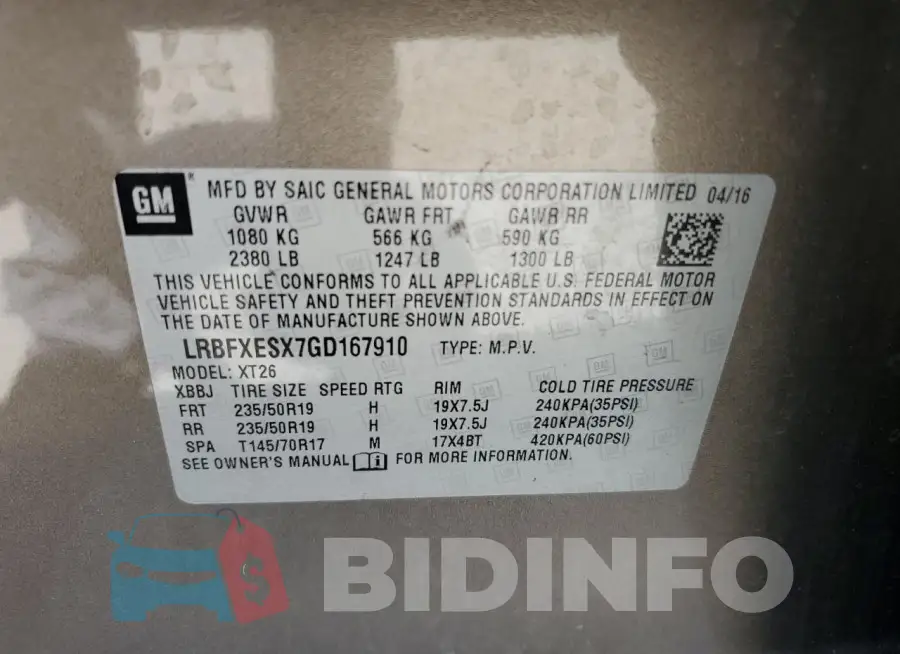 LRBFXESX7GD167910 Photo# 13