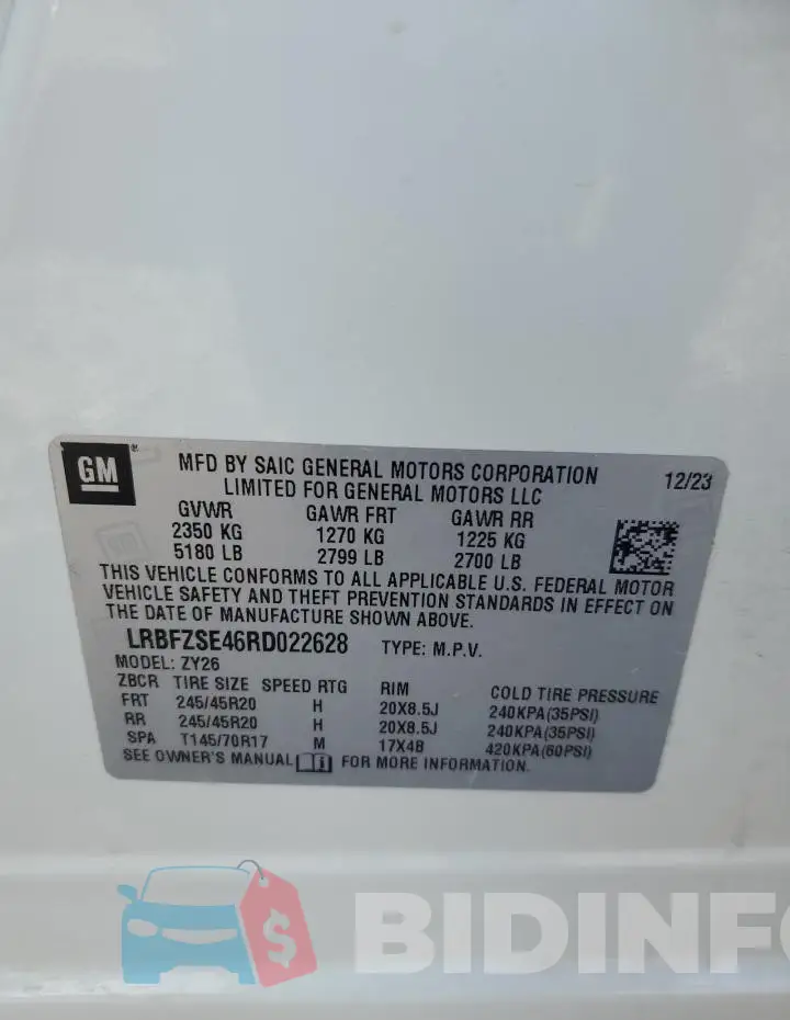 LRBFZSE46RD022628 Photo# 14