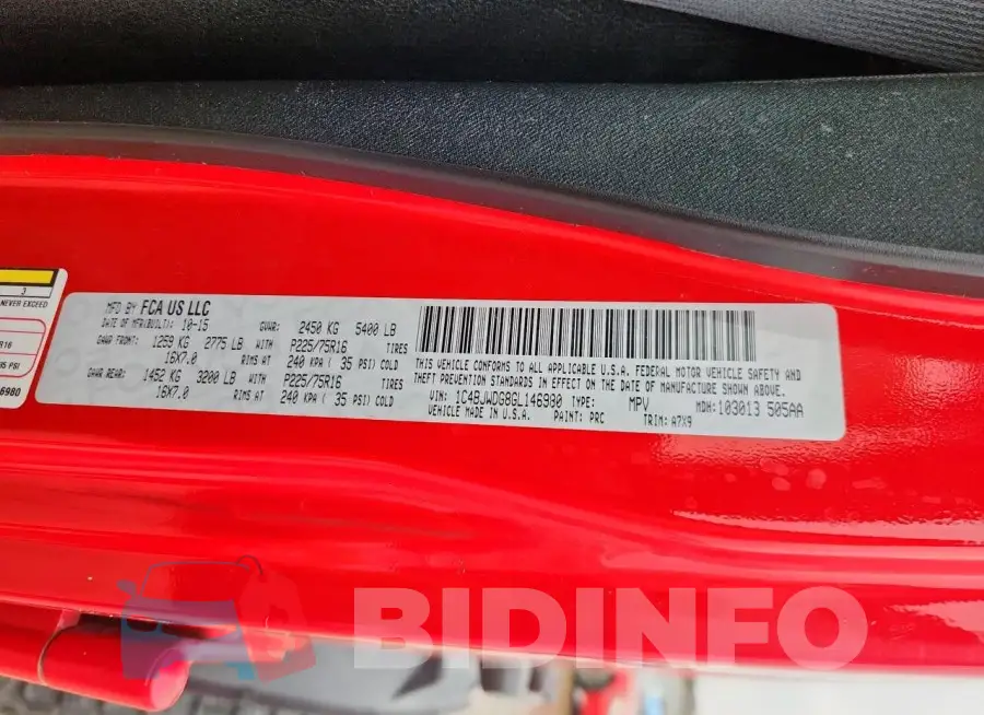 1C4BJWDG8GL146980 Photo# 14