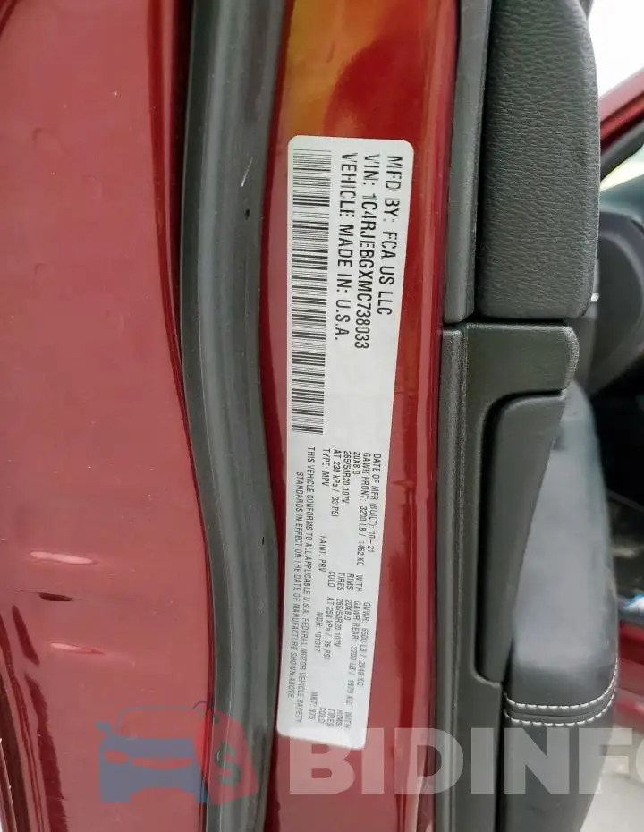 1C4RJEBGXMC738033 Photo# 12
