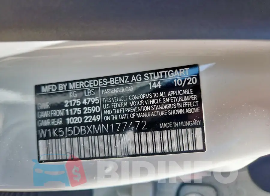 W1K5J5DBXMN177472 Photo# 13