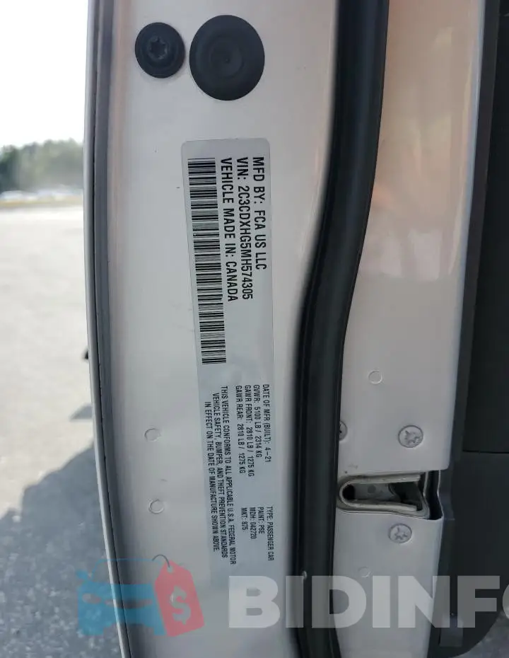 2C3CDXHG5MH574305 Photo# 12