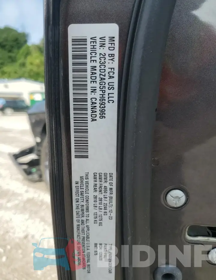 2C3CDZAG5PH693966 Photo# 12