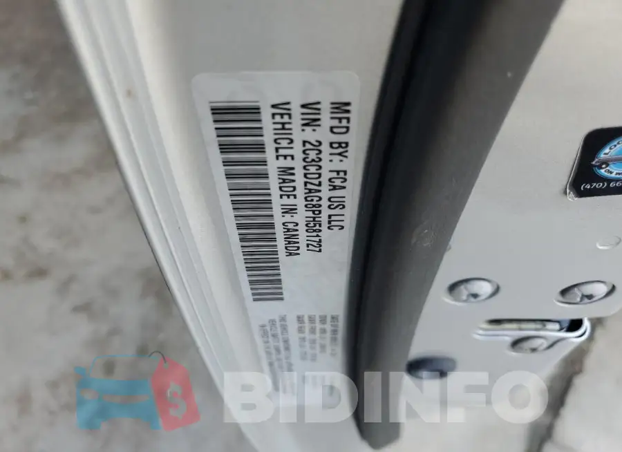 2C3CDZAG8PH581727 Photo# 13