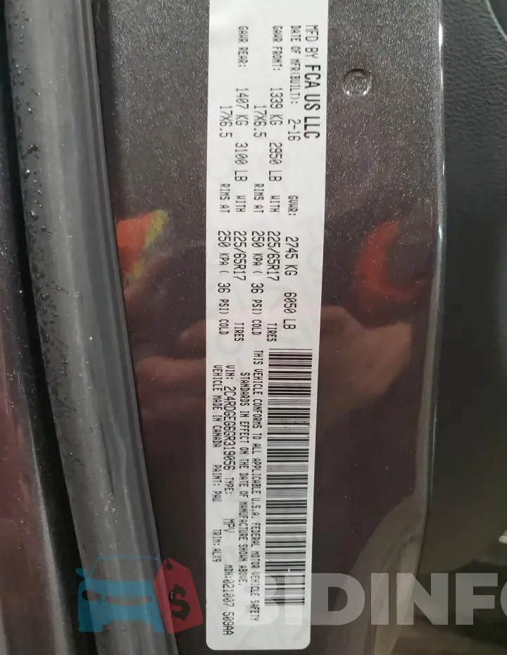 2C4RDGEG6GR319056 Photo# 13