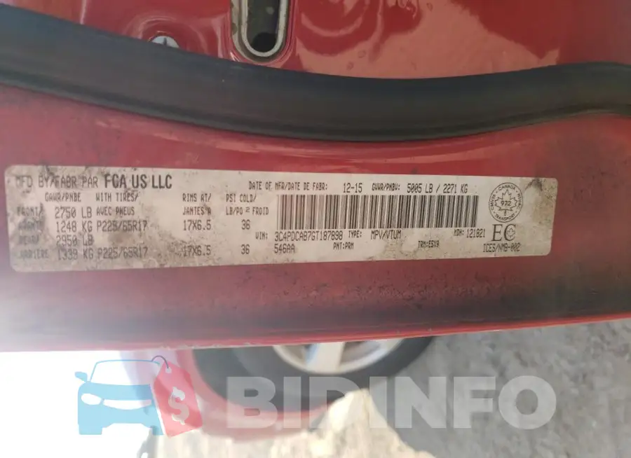3C4PDCAB7GT187898 Photo# 14