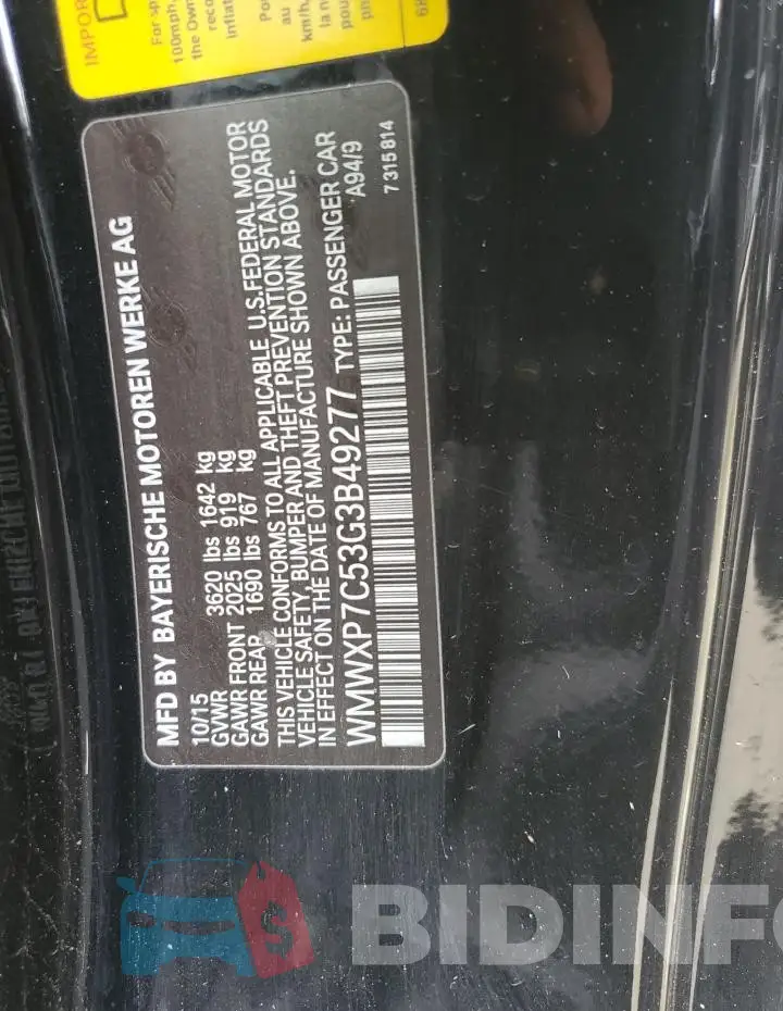 WMWXP7C53G3B49277 Photo# 12