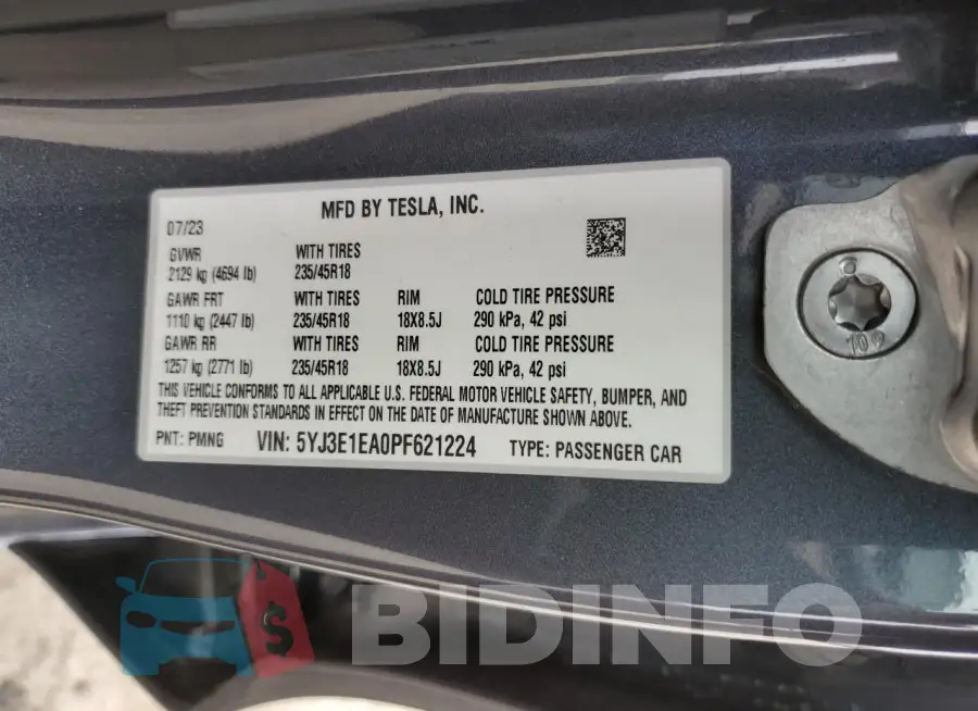5YJ3E1EA0PF621224 Photo# 13