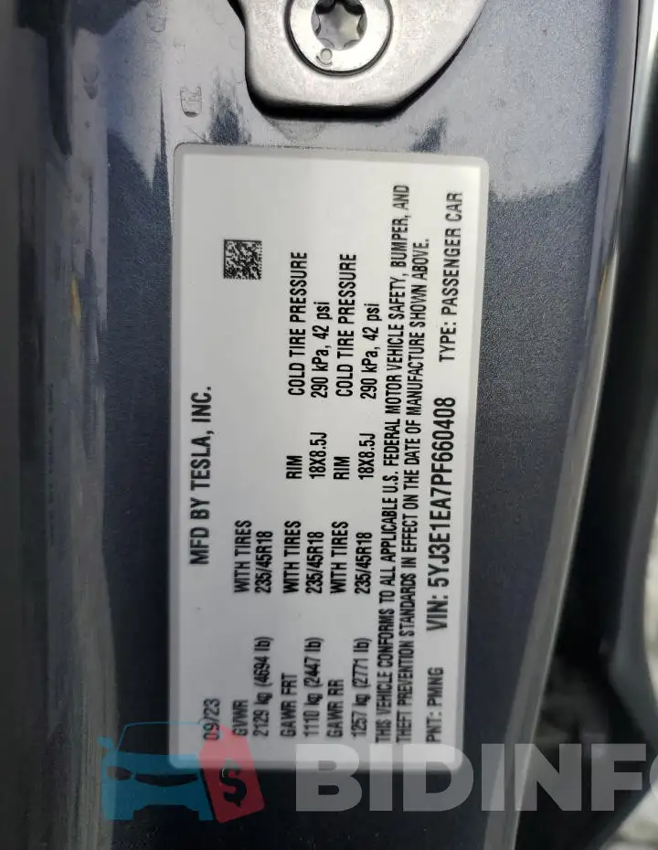 5YJ3E1EA7PF660408 Photo# 12
