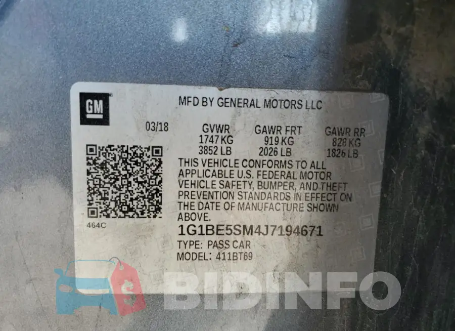 1G1BE5SM4J7194671 Photo# 12