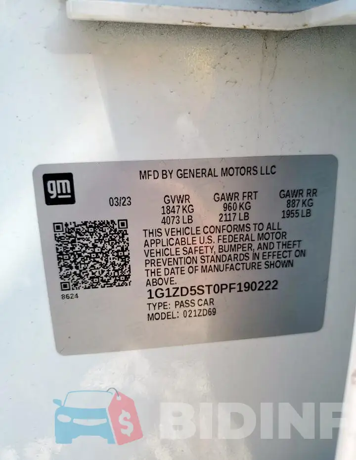 1G1ZD5ST0PF190222 Photo# 12
